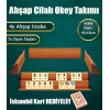 Ahşap Cilalı Okey Takımı Ağaç Istaka Melamin Taşlı Kahveci Hobi Oyun Seti