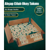 Ahşap Cilalı Okey Takımı Ağaç Istaka Melamin Taşlı Kahveci Hobi Oyun Seti