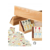 Ahşap Cilalı Okey Takımı Ağaç Istaka Melamin Taşlı Kahveci Hobi Oyun Seti