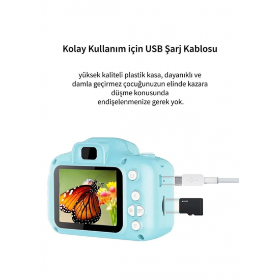 PixyKid™ Kamera fotoğraf makinesi (mavi)