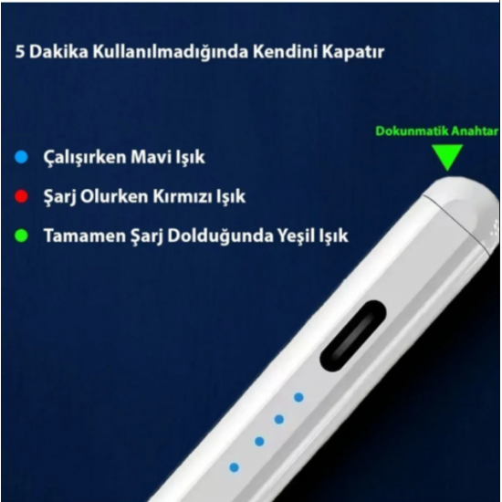 Şarjlı Dokunmatik Kalem iOS Android Windows Uyumlu Tablet Telefon iPad Yazı Çizim Kalemi