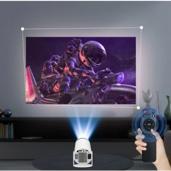 4K Android Led Projektör 1280*720P Taşınabilir Ev Sinema Projeksiyonu Wifi Akıllı Görüntü Sistemi