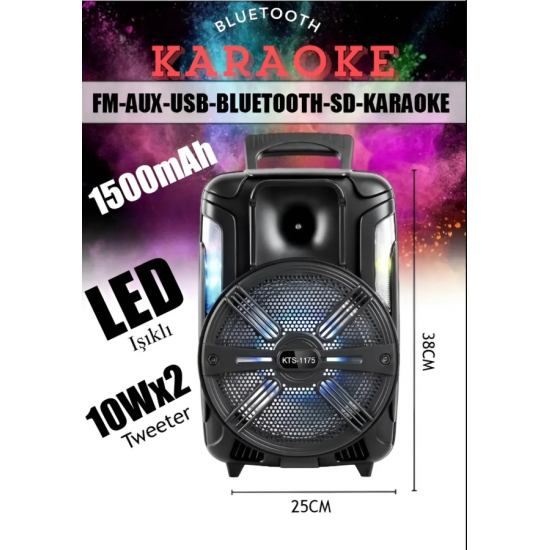 Bluetooth Hoparlör Ledli Speaker Ses Bombası Aux Ses Sistemi Işıklı Ses Bombası