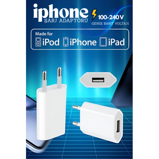 Tüm Cihazlara Uyumlu 100-200V 5W USB Şarj Aleti Adaptörü Başlığı