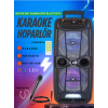 Büyük Boy Karaoke Speaker Mikrofonlu Bluetooth Hoparlör Extra Bass-Tweeter Subwoofer Ses Bombası