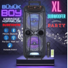 Büyük Boy Karaoke Speaker Mikrofonlu Bluetooth Hoparlör Extra Bass-Tweeter Subwoofer Ses Bombası