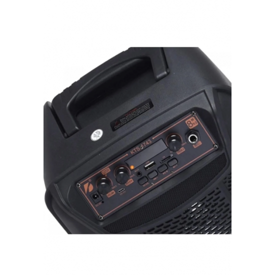 Büyük Boy Karaoke Speaker Mikrofonlu Bluetooth Hoparlör Extra Bass-Tweeter Subwoofer Ses Bombası