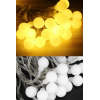 Kar Topu Led Işık 4 Metre 20 Led 2x Pilli Süsleme Yılbaşı Aydınlatma Sarkıt Dizeleri Gün Işığı