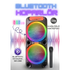 Büyük Boy Party Box Bluetooth Hoparlör Taşınabilir Şarjlı Kablosuz Karaoke Mikrofonlu Ses Sistemi