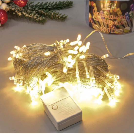 10 MT Led Işık Aydınlatma Yılbaşı Çam Ağacı Süsleme 100 Ampul 8 Modlu Fişli Dekor Lambası