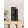 Bluetooth Hoparlör Kablosuz Mikrofonlu Karaoke Speaker Ses Bombası RGB Işıklı Radyo Usb Sd Girişli