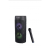 Bluetooth Hoparlör Kablosuz Mikrofonlu Karaoke Speaker Ses Bombası RGB Işıklı Radyo Usb Sd Girişli