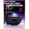 Yıldızlı Projektör Tavan Bulutsu Galaxy Lazer Işıklı Disko Topu Bluetooth Hoparlör Parti Led Lambası