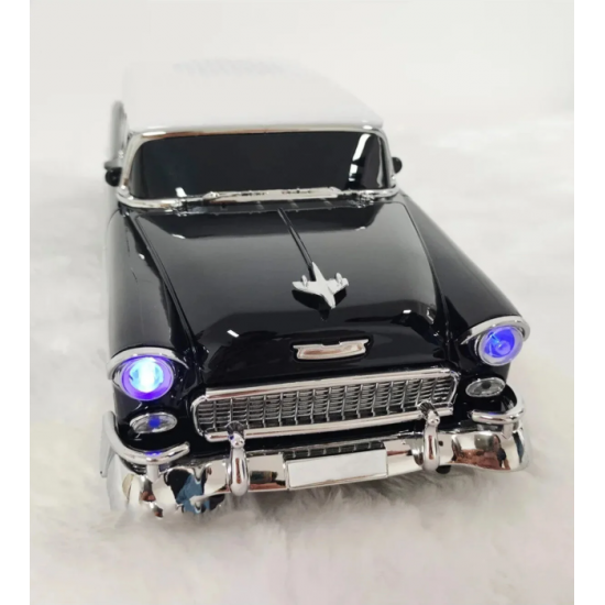 Şarjlı Nostaji Arabalı Bluetooth Fm-Usb-Tf-Aux Şarjlı Nostaljik Siyah WS-1955