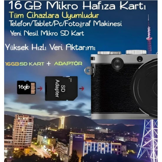 16 Gb Everon Micro Sd Kart Veri Aktarımı-depolama Hafıza Kartı Tüm Cihazlara Uyumlu Adaptörlü Memory