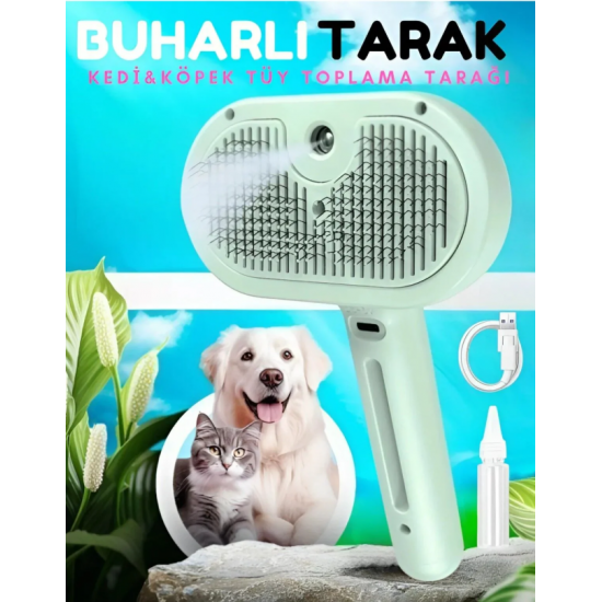 Kedi,Köpekler İçin Şarjlı Buharlı Tüy Toplama Temizleme Makinesi Masaj Etkili, Sessiz sulu 