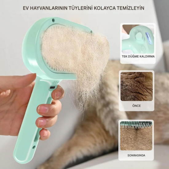Kedi,Köpekler İçin Şarjlı Buharlı Tüy Toplama Temizleme Makinesi Masaj Etkili, Sessiz sulu