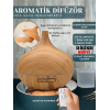 Ahşap görünümlü Aromatik Difüzör Ultrasonik 7 Renk Led Işıklı Ev Oda Kokusu Hava Nemlendirici