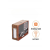 Nostaljik Vintage Tam Bant Fm Radyo USB/AUX/SD Retro Bluetooth Hoparlör Saatli Fenerli Müzik Kutusu