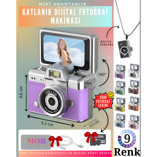 VLOGIX PRO FLIP CAM Kamera fotoğraf makinesi (MOR)