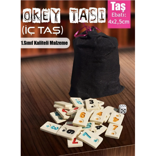 Dayan marka Okey Takımı Taşları Kaliteli Melamin Okey Taşı Kılıflı İç Taş Seti