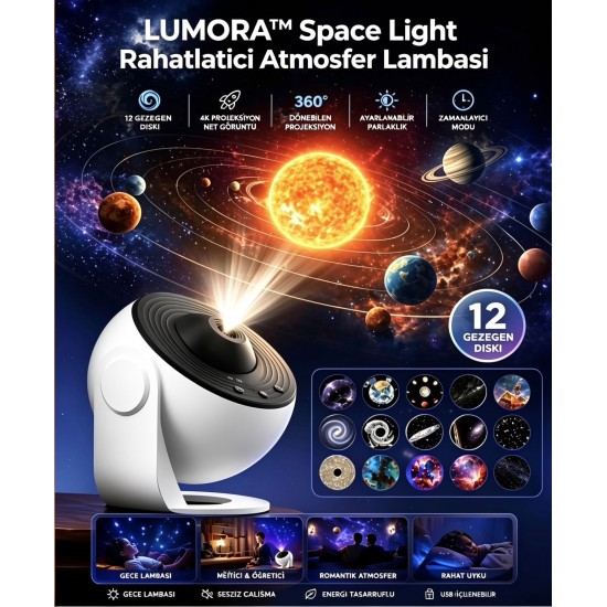 LUMORA™ Space Light Uyku Öncesi Rahatlatıcı Atmosfer Lambası