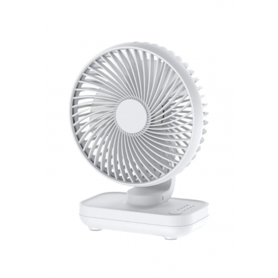Mini Soğutucu Vantilatör Type-C Şarjlı Masa Üstü Fan Taşınabilir 4 Mod Hız Ayarlı Pervane (BEYAZ)