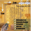 300 Ledli 10 Sarkıt Perde Led Işık-8 Fonksiyon, Uzaktan Kumandalı, 3x3 Metre