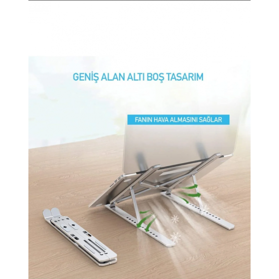 Taşınabilir Notebook Holder Standı Alüminyum Dizüstü Destek Katlanabilir Macbook Pro Klavye Tutucu