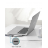 8in1 Type-C Hub Port  Uyumlu Adaptör HDMI USB Kart Okuyucu Ethernet Pd Girişli Macbook Çevirici Gri
