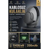 Bluetooth Kulaklık iOS Android Uyumlu Yüksek Ses Kalitesi Mikrofonlu Oyuncu SD Kartlı Siyah