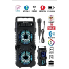 Karaoke Bluetooth Hoparlör Taşınabilir Kablosuz Usb SubWoofer RGB Işık Fm Sd Mikrofonlu Ses Bombası
